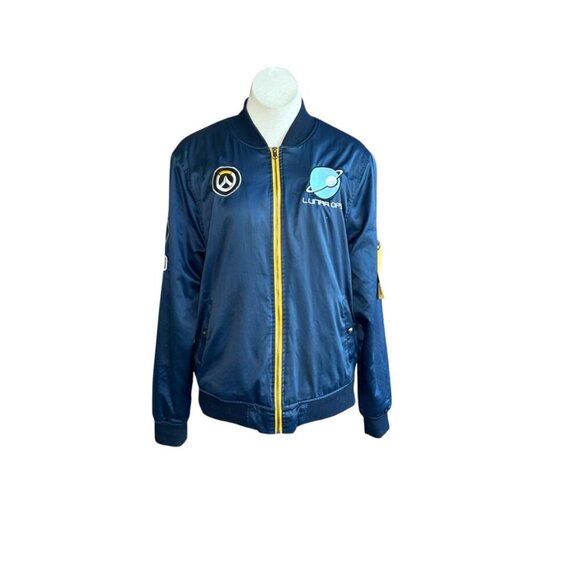 Blizzard Licensed Overwatch Full-Zip Winston Space Bomber Jacket Size Medium - Picture 2 of 11